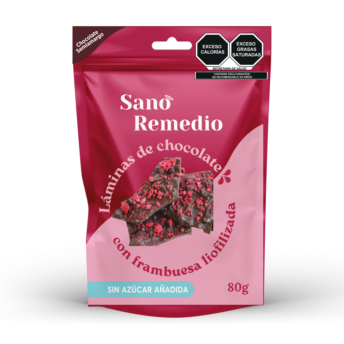 Láminas de Chocolate Frambuesa 80 g