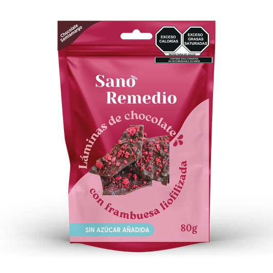 Láminas de Chocolate Frambuesa 80 g